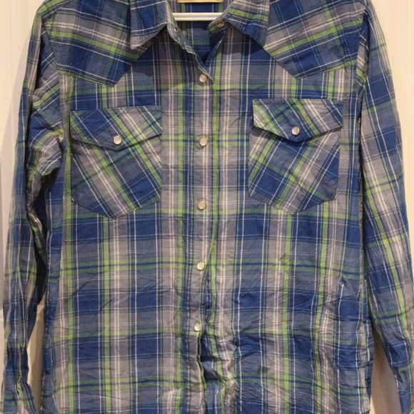3/$25  🏷  Branchwear Men's Plaid Shirt Size Medium - Picture 2 of 2